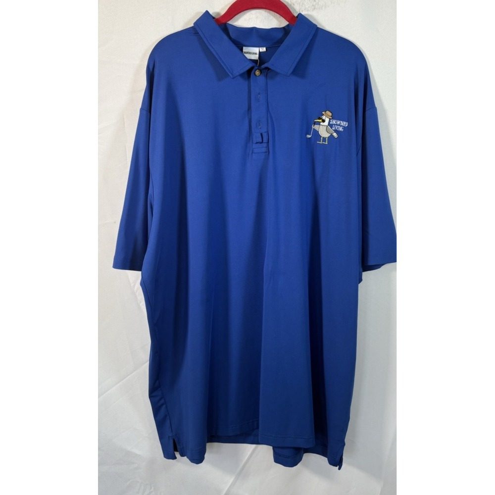 Snowbird Living shirt size 2XL emroidered logo short sleeves blue